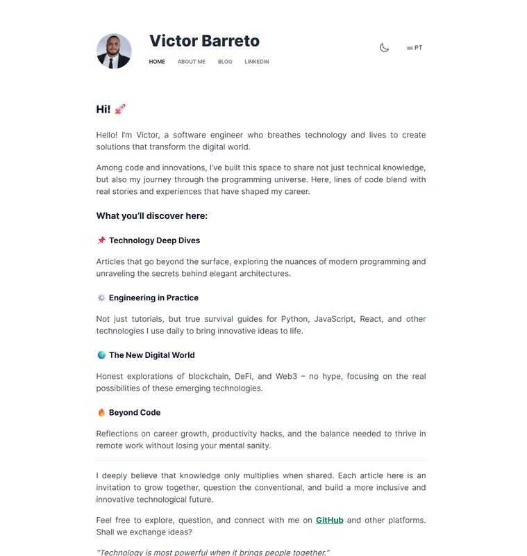 Imagem do projeto: Victor Barreto Dev